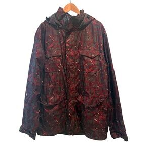 Sims Tech Rider Snowboard Ski Jacket Hooded Gorpcore Mens XXL Maroon Red Winter